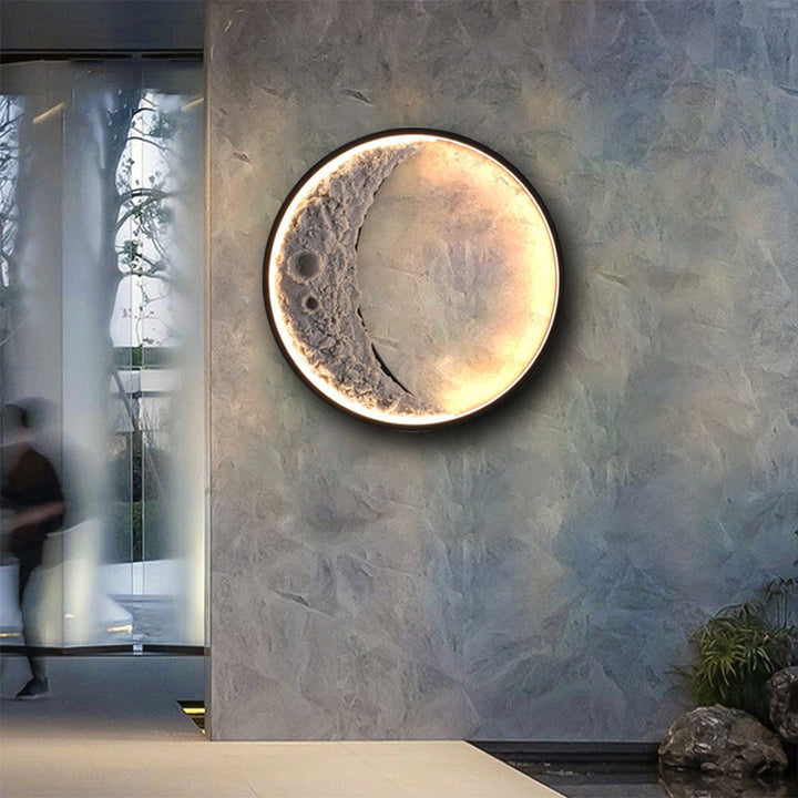 3D Mond LED Wandlampe - Halbmondform mit himmlischem Charme