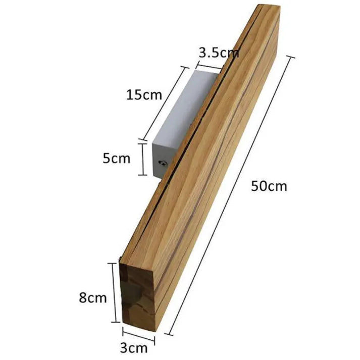 Moderne Holz LED-Wandleuchte mit Rissmuster