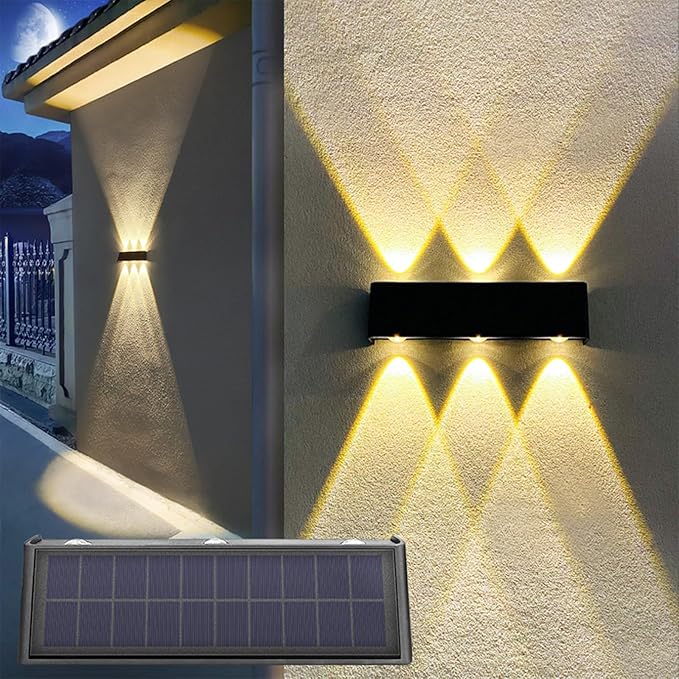 Solar LED Außenwandleuchte Schwarz - Modern & Umweltfreundlich