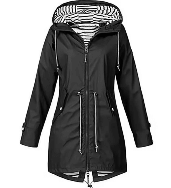 Wasserdichte Damenjacke mit Kapuze