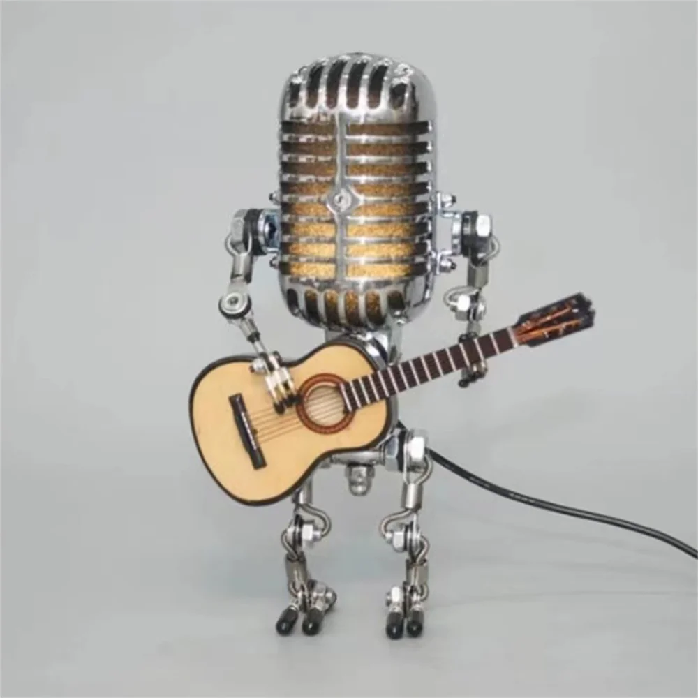 Roboter-Lampe mit Gitarre für einen modernen Touch