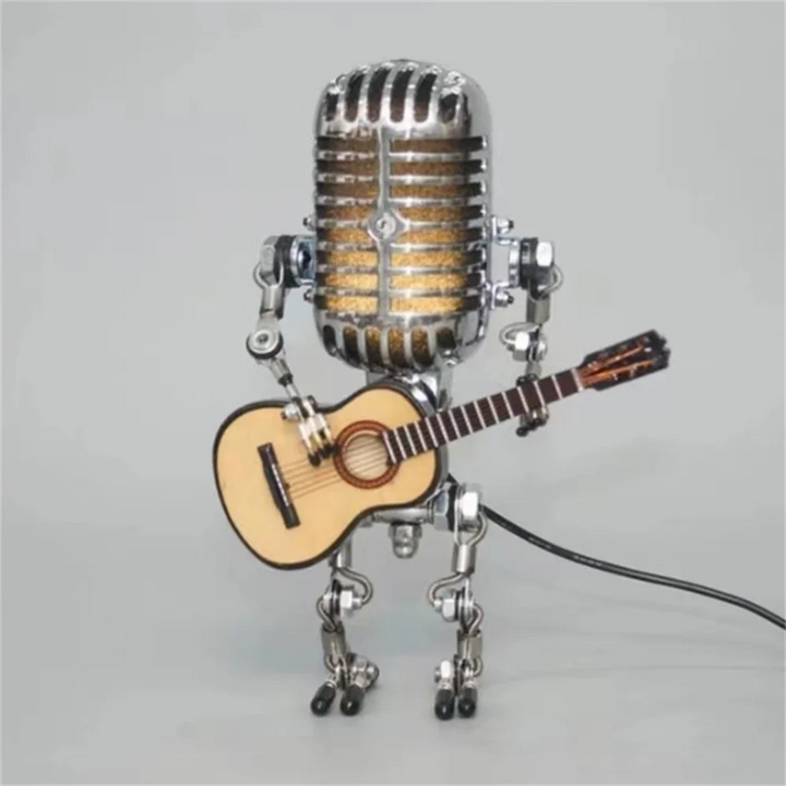 Roboter-Lampe mit Gitarre für einen modernen Touch