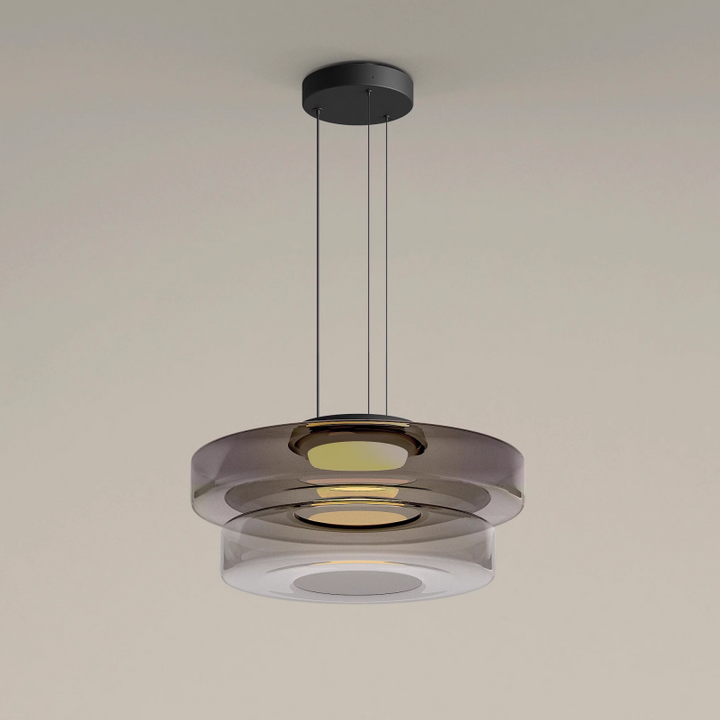 Moderne Glas-Hängeleuchte im Bauhaus-Stil für Wohnzimmer