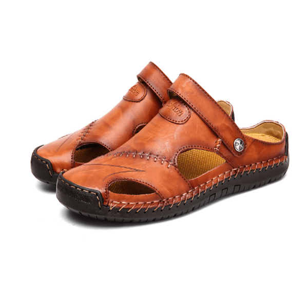 Herren Orthopädische Ledersandalen mit Fußgewölbeunterstützung