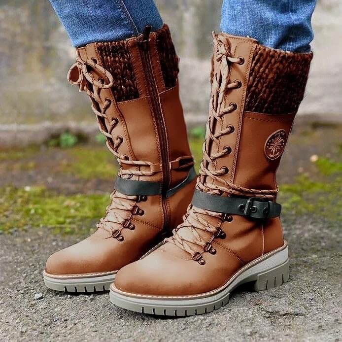 Warme Damen-Winterstiefel mit orthopädischer Sohle