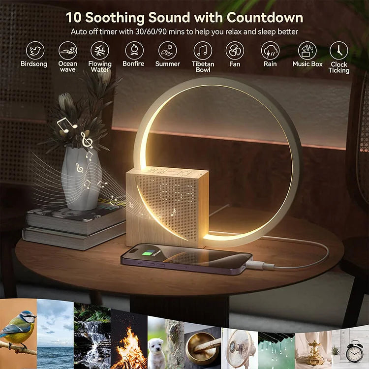 Touch Control Nachttischlampe mit Weckerfunktion