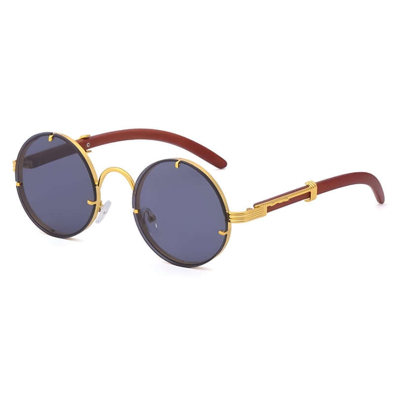 Retro Sonnenbrille mit Holzoptik