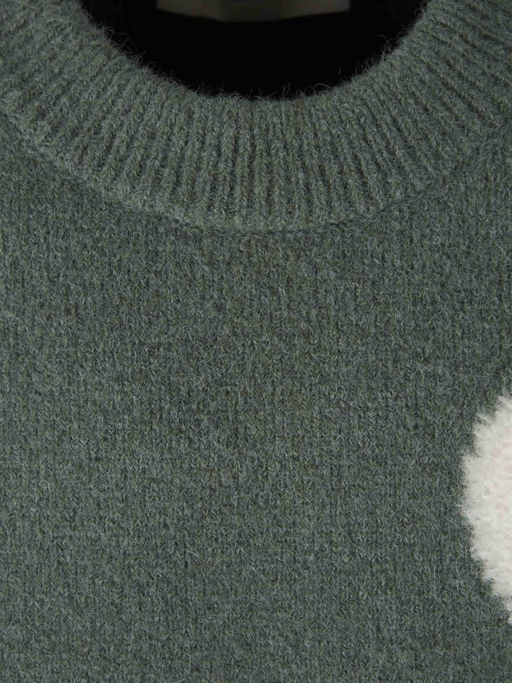 Damen Pullover mit Herz-Druck