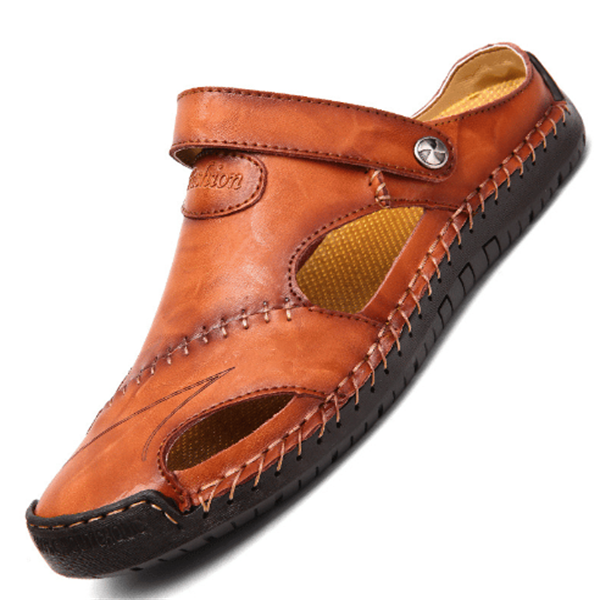 Herren Orthopädische Ledersandalen mit Fußgewölbeunterstützung