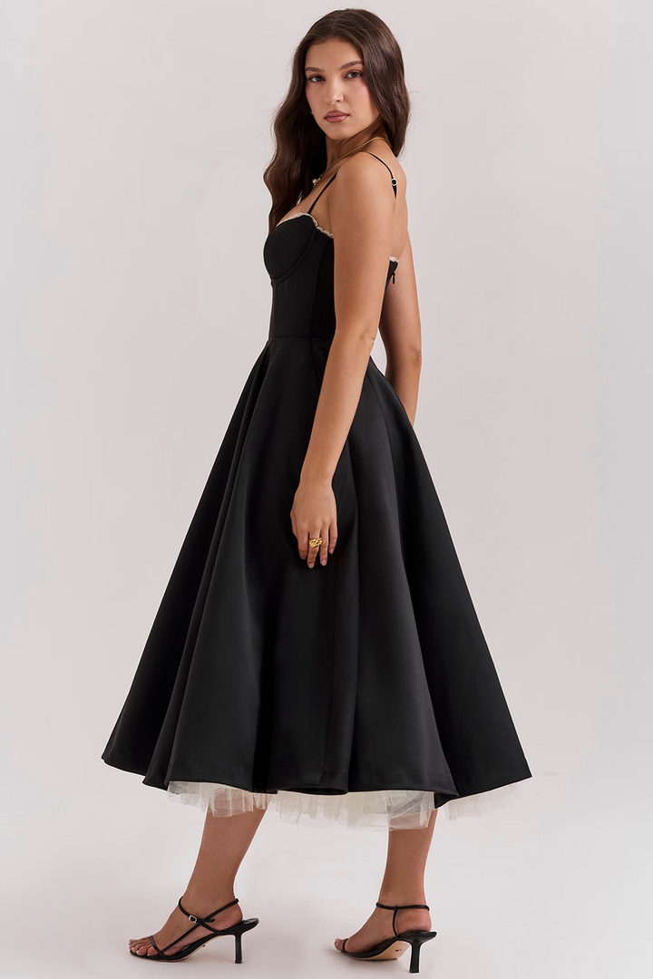 Elegantes Damenkleid mit Blumenmuster - Figurformend
