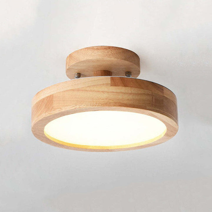 Moderne Holz-LED-Deckenleuchte