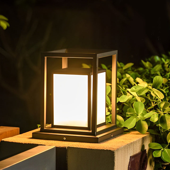 Wasserdichte LED-Solarpfostenleuchte aus Edelstahl