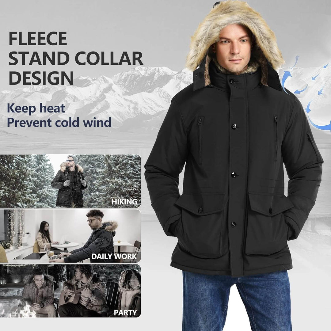 Herren Winterjacke mit Kapuze - Wärme & Stil