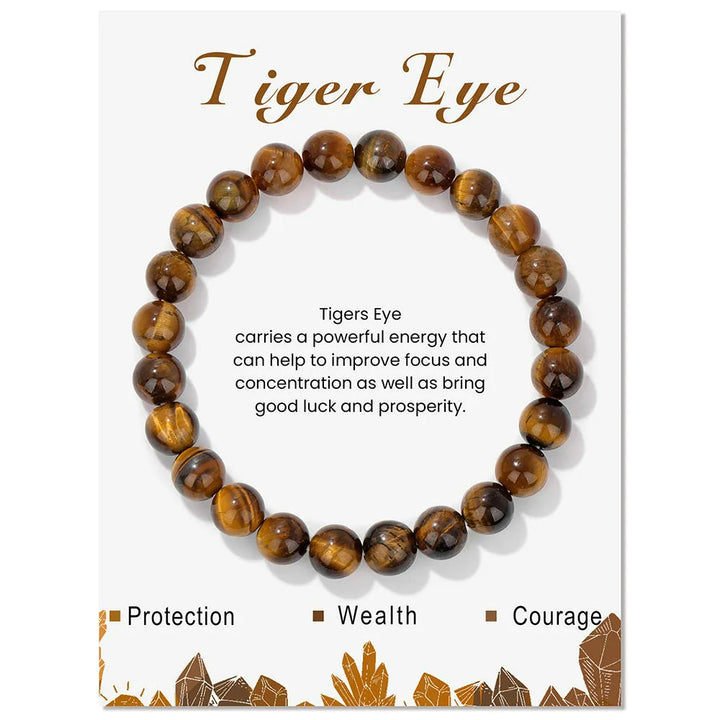 Tigerauge Armband, braune Perlen, Schutz, Wohlstand, Mut, Energie, Schmuck, Geschenkidee.
