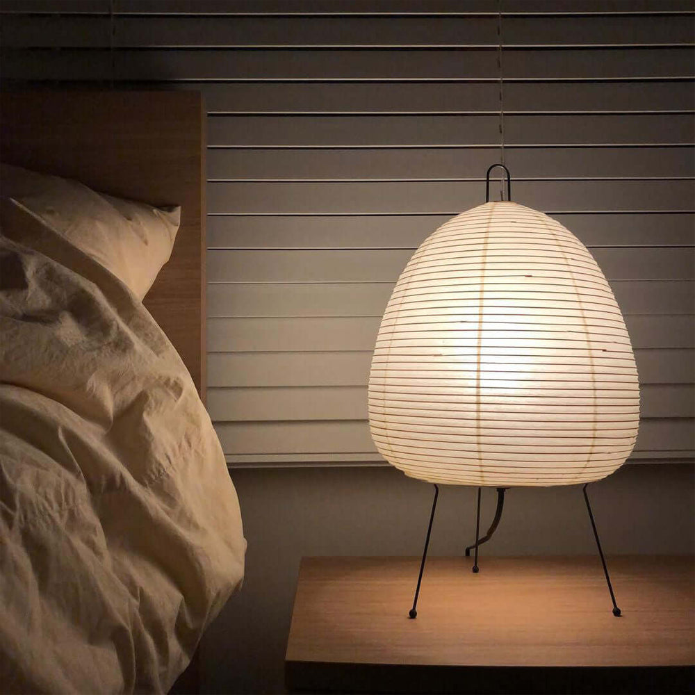 Japanische Tischlampe aus Washi-Papier
