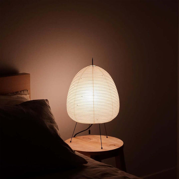 Japanische Tischlampe aus Washi-Papier