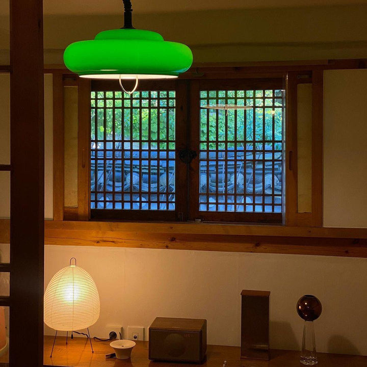 Japanische Tischlampe aus Washi-Papier