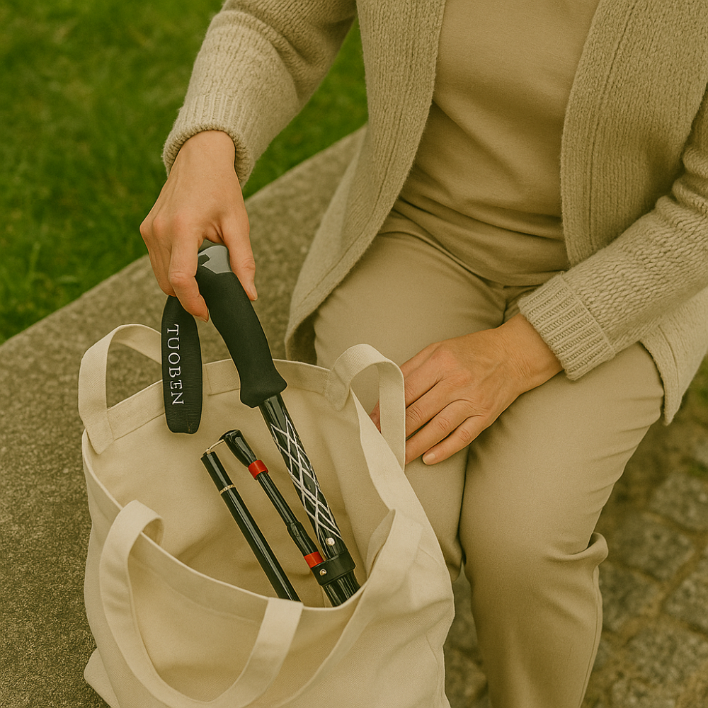 Zusammenklappbarer Gehstock für Damen und Herren – Iris