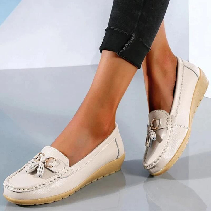 Damen Leder Slipper - Orthopädisch mit Memory Foam