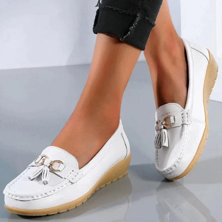 Damen Leder Slipper - Orthopädisch mit Memory Foam