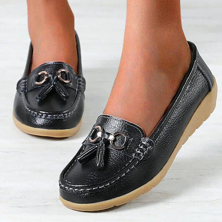 Damen Leder Slipper - Orthopädisch mit Memory Foam
