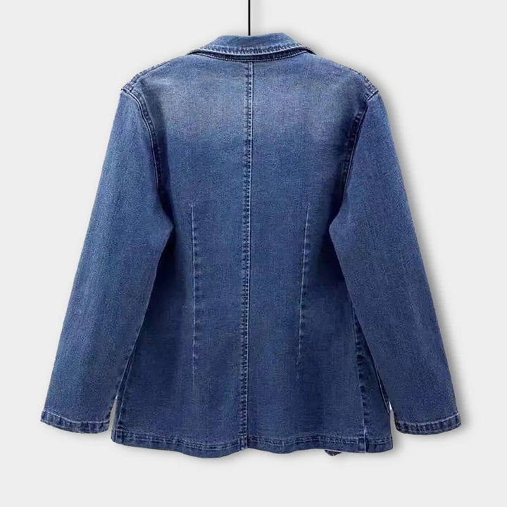 Damen-Denim-Blazer mit Thermofutter für Eleganz