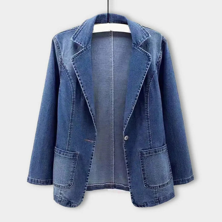 Damen-Denim-Blazer mit Thermofutter für Eleganz