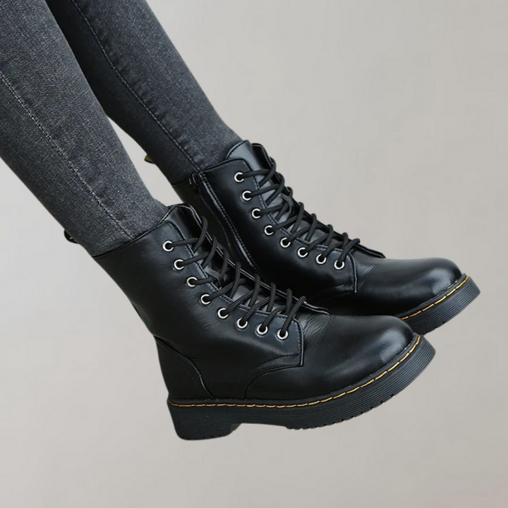 Damen Lederstiefel mit Klassischem Design