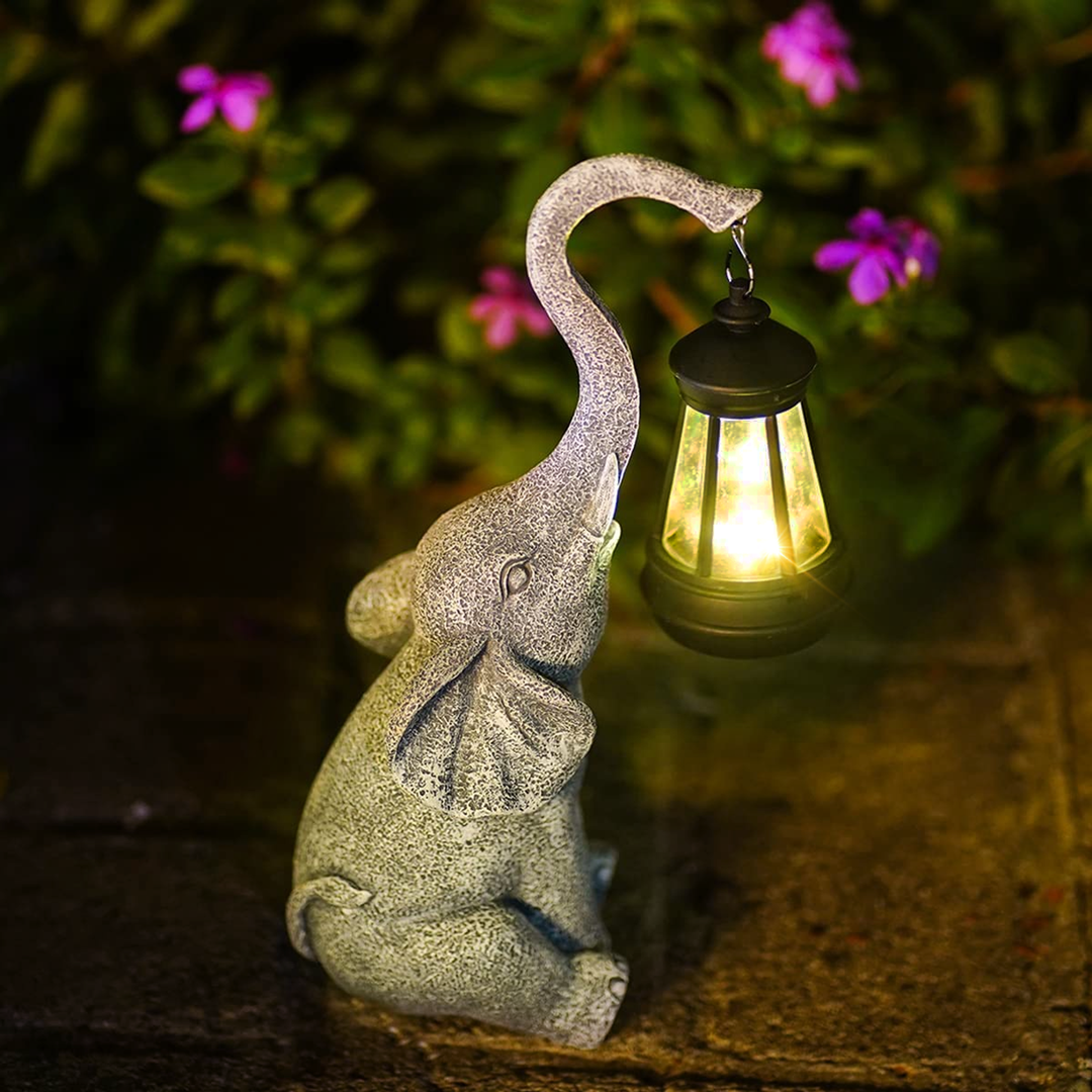 Elefant Solar Lampe für Innen und Außen mit Harz