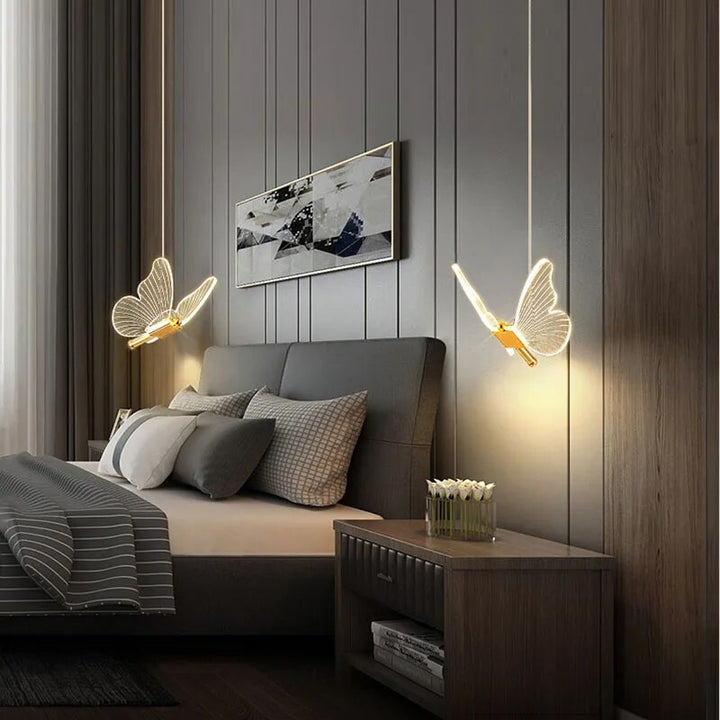 Elegante Schmetterlings-Hängeleuchte für das Wohnzimmer