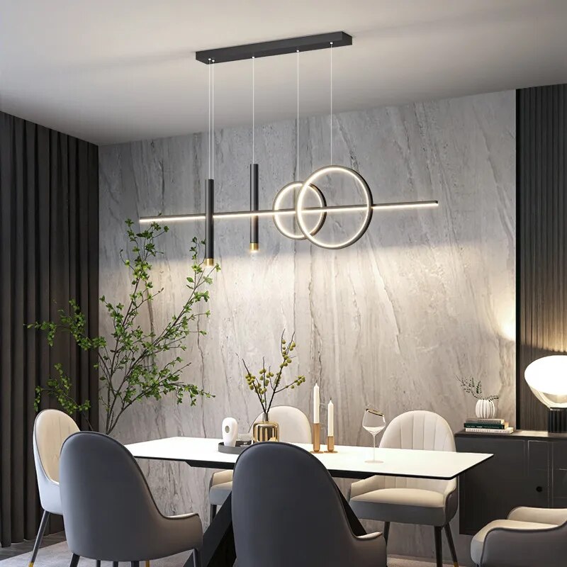 Moderne Esstischlampe mit einstellbarem Lichtmodus