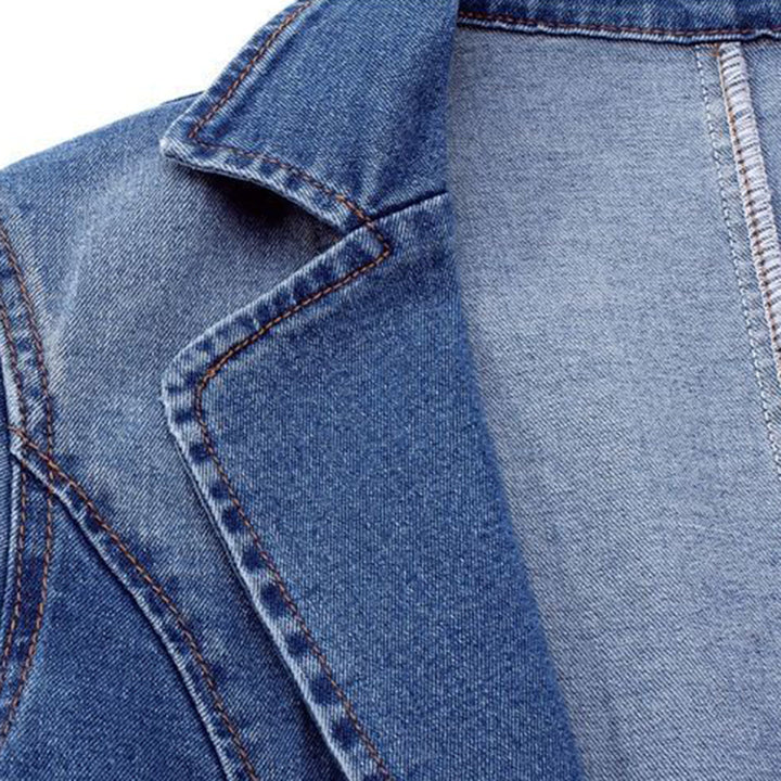 Damen-Denim-Blazer mit Thermofutter für Eleganz