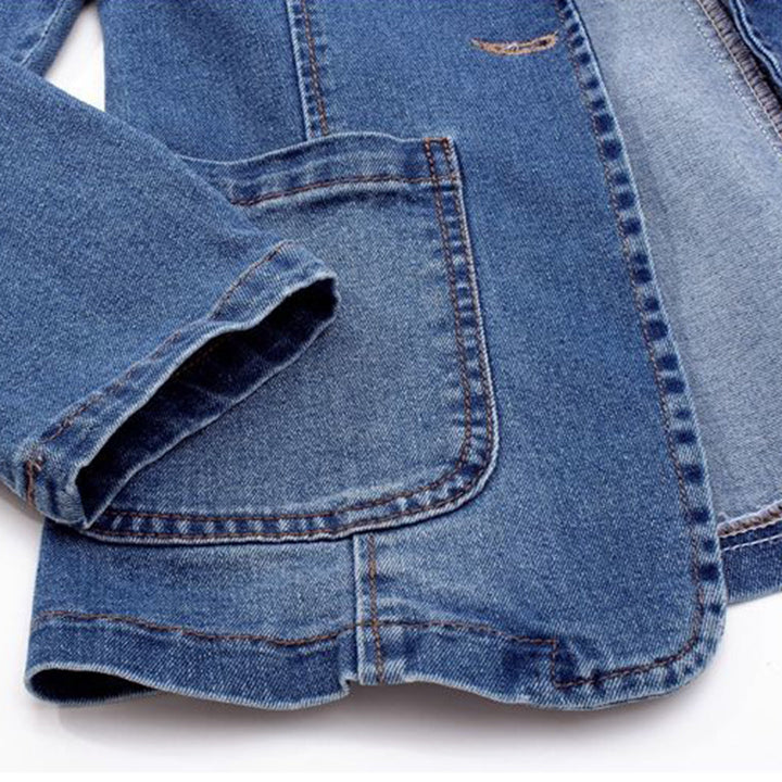Damen-Denim-Blazer mit Thermofutter für Eleganz