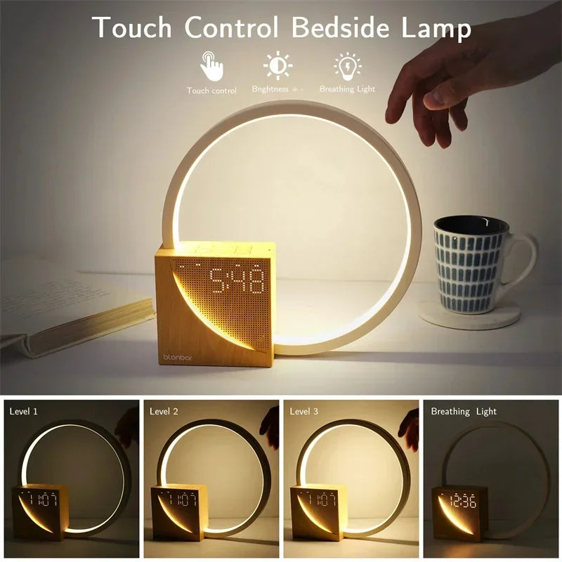 Touch Control Nachttischlampe mit Weckerfunktion