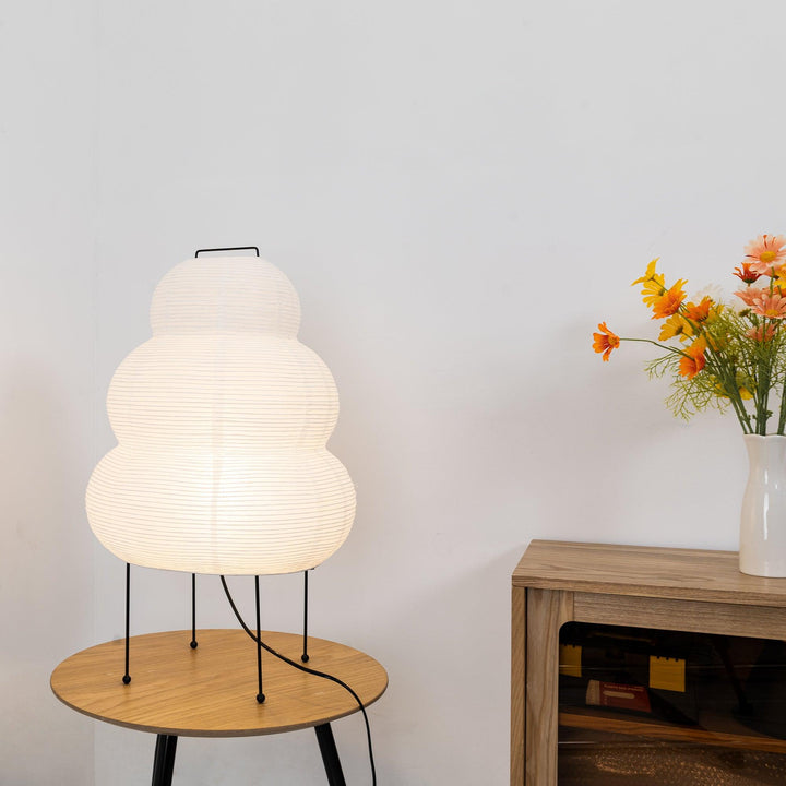 Japanische Tischlampe aus Washi-Papier
