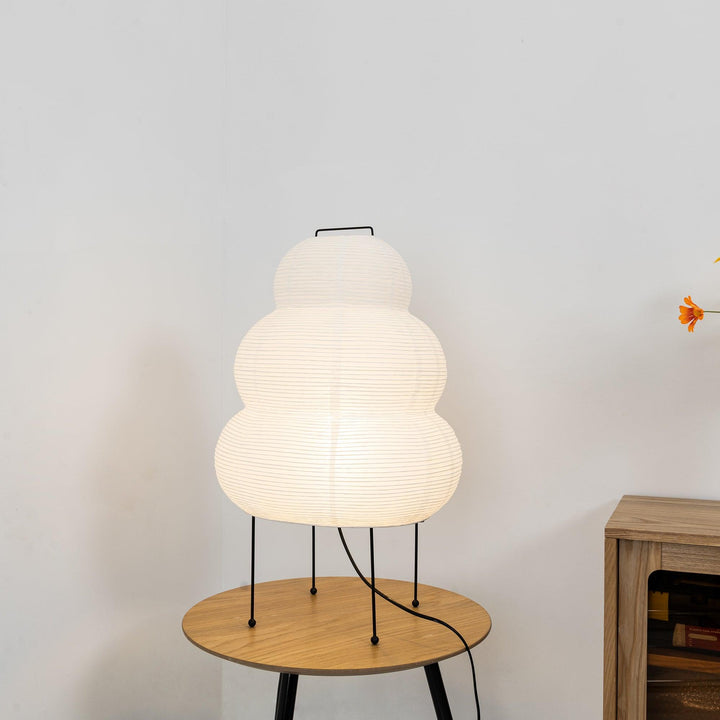 Japanische Tischlampe aus Washi-Papier