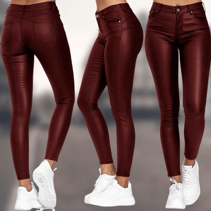 Damen Lederhose in klassischem Stil für Komfort und Eleganz