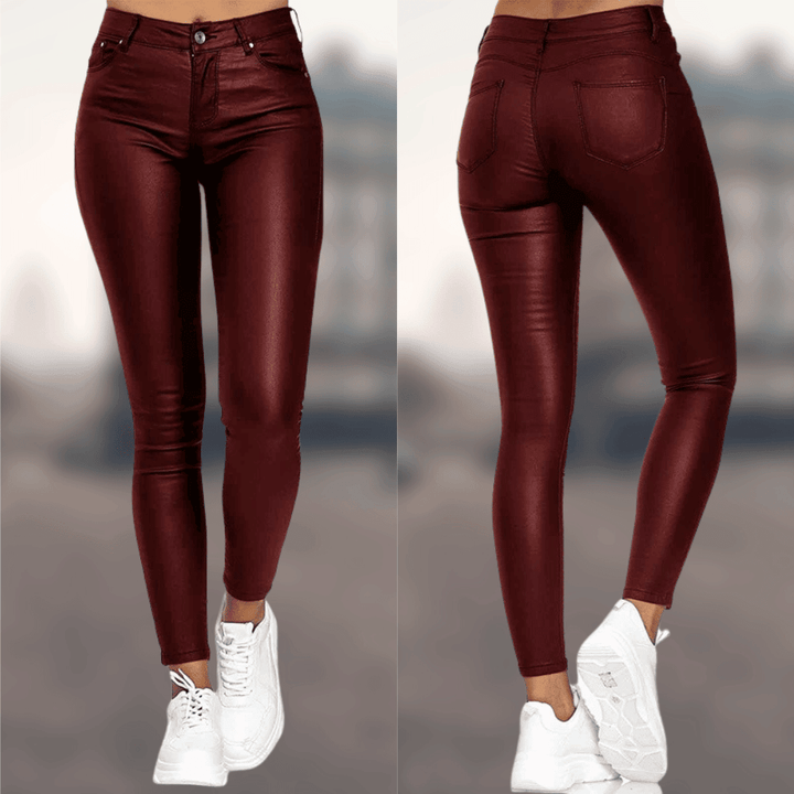 Damen Lederhose in klassischem Stil für Komfort und Eleganz
