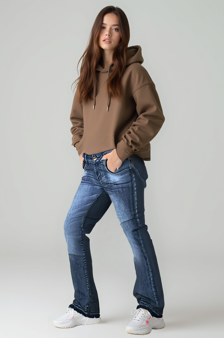 Stilvolle Damenjeans mit Schlag-Design