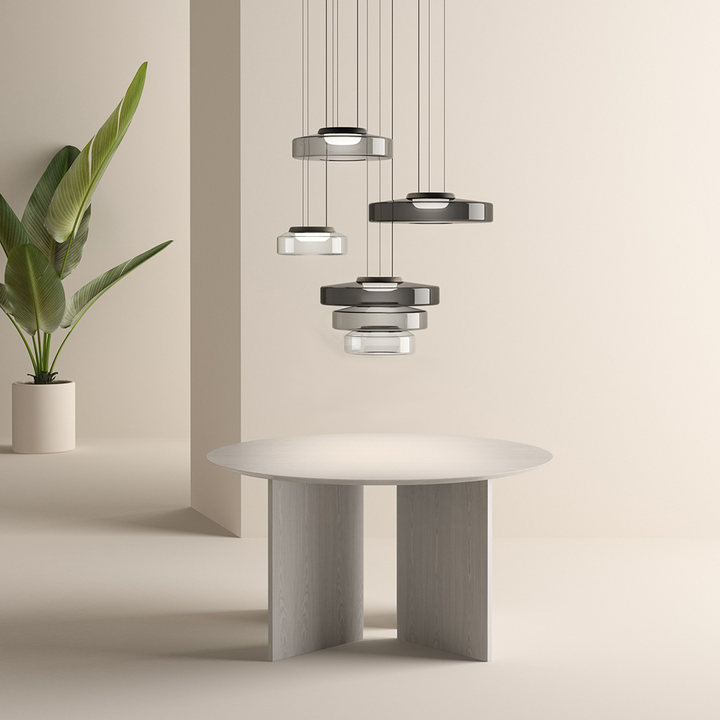 Moderne Glas-Hängeleuchte im Bauhaus-Stil für Wohnzimmer