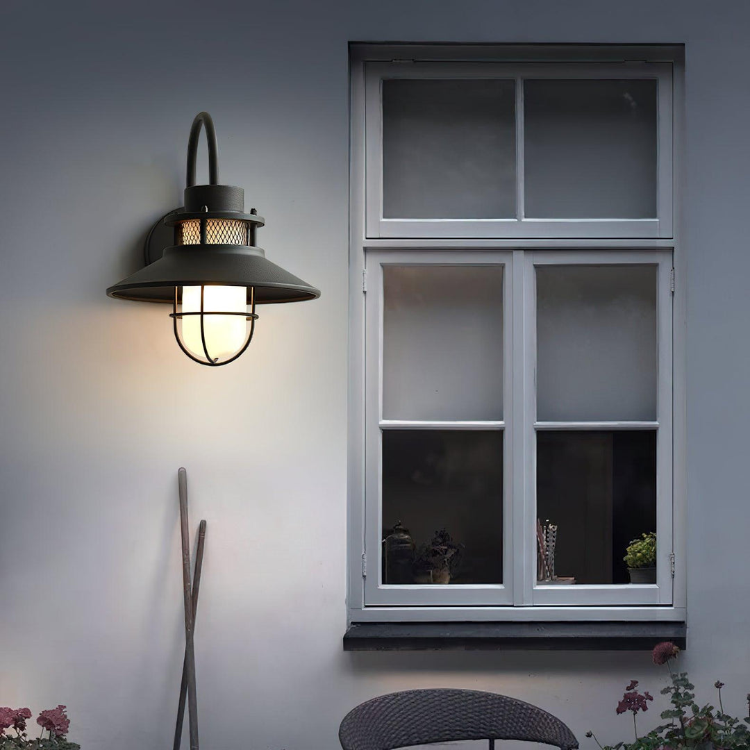 Felix Industrielle Außen-Wandleuchte IP65 Schwarz