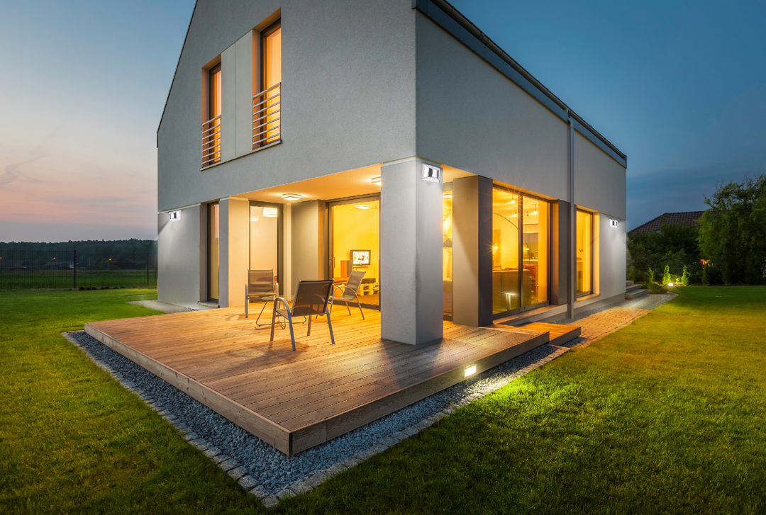 Solar-LED-Außenwandleuchte aus Edelstahl IP65