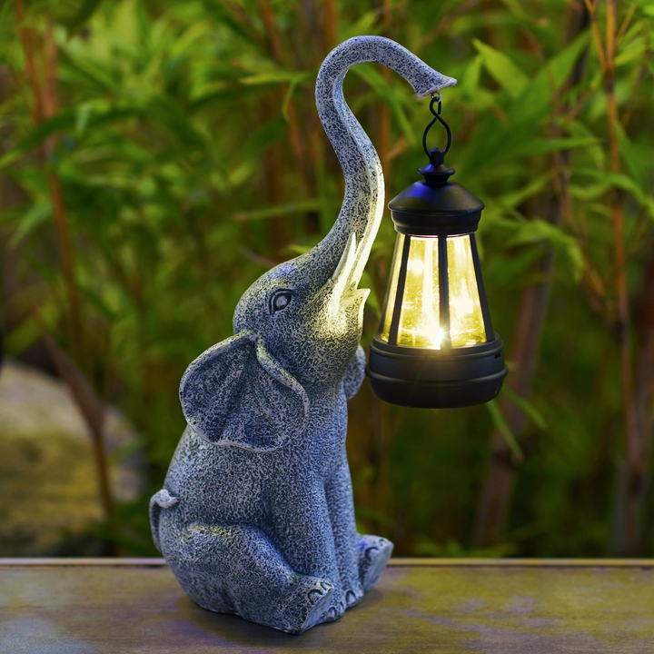 Elefant Solar Lampe für Innen und Außen mit Harz