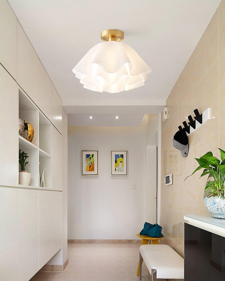 Elegante Deckenleuchte für modernes Zuhause, Kupfer, LED