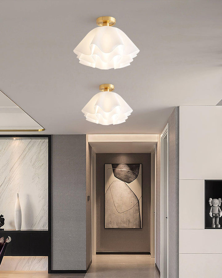 Elegante Deckenleuchte für modernes Zuhause, Kupfer, LED