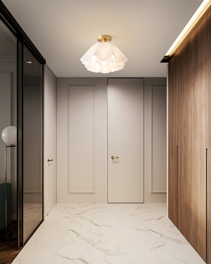 Elegante Deckenleuchte für modernes Zuhause, Kupfer, LED