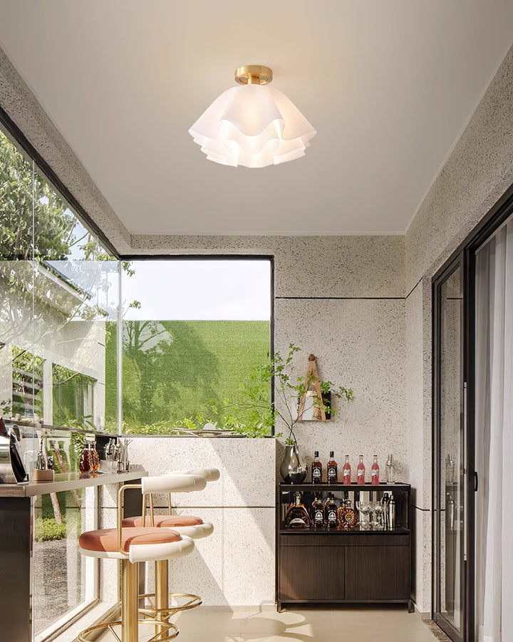 Elegante Deckenleuchte für modernes Zuhause, Kupfer, LED