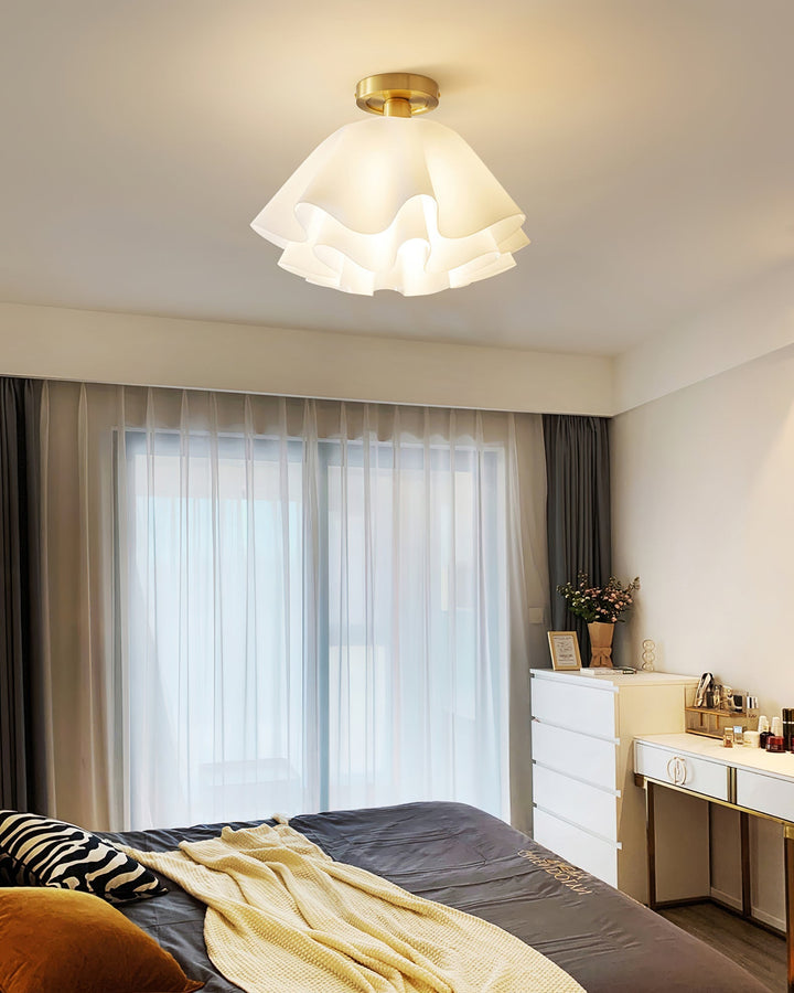 Elegante Deckenleuchte für modernes Zuhause, Kupfer, LED
