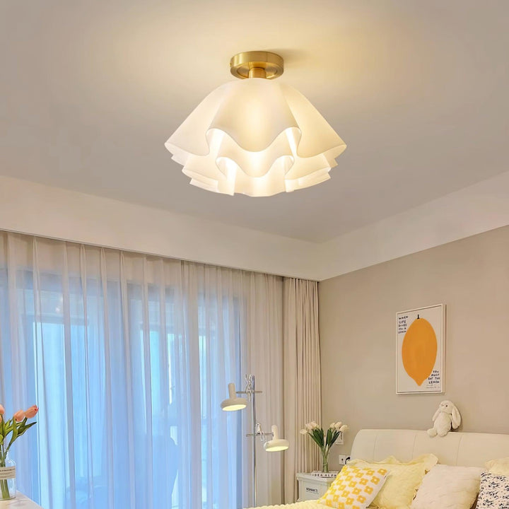 Elegante Deckenleuchte für modernes Zuhause, Kupfer, LED