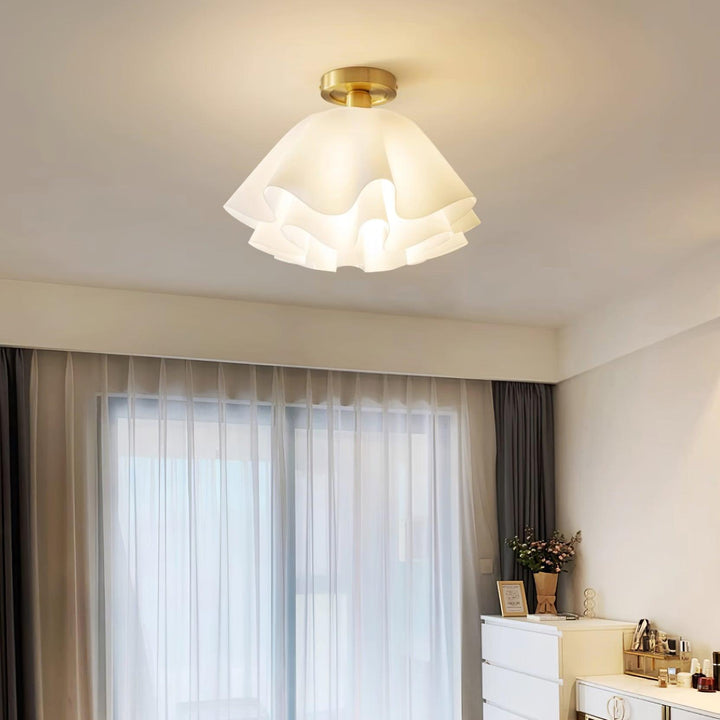 Elegante Deckenleuchte für modernes Zuhause, Kupfer, LED